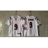 Women's Cincinnati Bengals #9 Joe Burrow White F.U.S.E. Vapor Football Stitched Jersey Women's Cincinnati Bengals #9 Joe Burrow White F.U.S.E. Vapor Football Stitched Jersey
