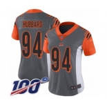 Women's Cincinnati Bengals #94 Sam Hubbard Limited Silver Inverted Legend 100th Season Football Jersey