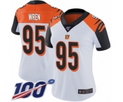 Women's Cincinnati Bengals #95 Renell Wren White Vapor Untouchable Limited Player 100th Season Football Jersey