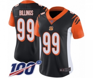 Women's Cincinnati Bengals #99 Andrew Billings Black Team Color Vapor Untouchable Limited Player 100th Season Football Jersey