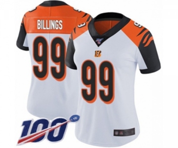 Women's Cincinnati Bengals #99 Andrew Billings White Vapor Untouchable Limited Player 100th Season Football Jersey