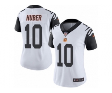 Women's Nike Cincinnati Bengals #10 Kevin Huber Limited White Rush NFL Jersey