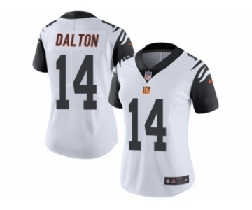 Women's Nike Cincinnati Bengals #14 Andy Dalton Limited White Rush NFL Jersey