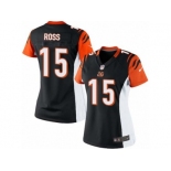 Women's Nike Cincinnati Bengals #15 John Ross Limited Black Team Color NFL Jersey