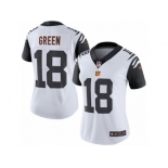 Women's Nike Cincinnati Bengals #18 A.J. Green Limited White Rush NFL Jersey