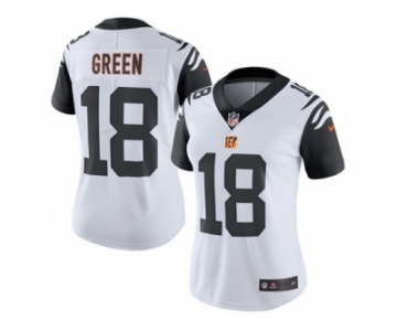 Women's Nike Cincinnati Bengals #18 A.J. Green Limited White Rush NFL Jersey
