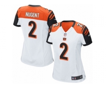 Women's Nike Cincinnati Bengals #2 Mike Nugent Game White NFL Jersey