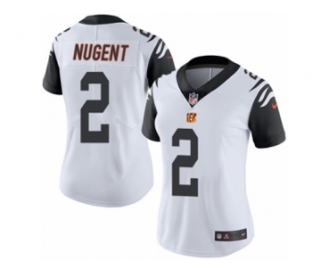 Women's Nike Cincinnati Bengals #2 Mike Nugent Limited White Rush NFL Jersey