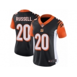 Women's Nike Cincinnati Bengals #20 KeiVarae Russell Vapor Untouchable Limited Black Team Color NFL Jersey