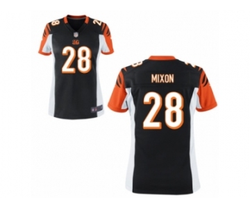 Women's Nike Cincinnati Bengals #28 Joe Mixon Game Black Team Color NFL Jersey