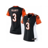 Women's Nike Cincinnati Bengals #3 Jake Elliott Limited Black Team Color NFL Jersey