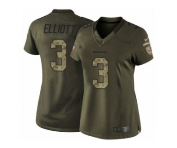 Women's Nike Cincinnati Bengals #3 Jake Elliott Limited Green Salute to Service NFL Jersey