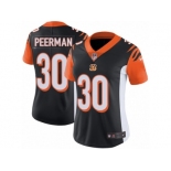 Women's Nike Cincinnati Bengals #30 Cedric Peerman Vapor Untouchable Limited Black Team Color NFL Jersey