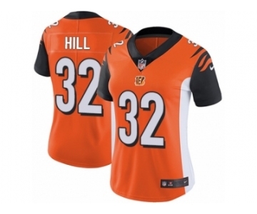 Women's Nike Cincinnati Bengals #32 Jeremy Hill Vapor Untouchable Limited Orange Alternate NFL Jersey