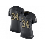 Women's Nike Cincinnati Bengals #34 Joe Mixon Limited Black 2016 Salute to Service NFL Jersey