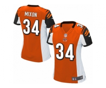 Women's Nike Cincinnati Bengals #34 Joe Mixon Limited Orange Alternate NFL Jersey