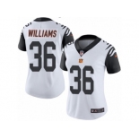 Women's Nike Cincinnati Bengals #36 Shawn Williams Limited White Rush NFL Jersey