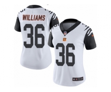 Women's Nike Cincinnati Bengals #36 Shawn Williams Limited White Rush NFL Jersey