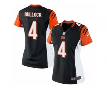 Women's Nike Cincinnati Bengals #4 Randy Bullock Limited Black Team Color NFL Jersey