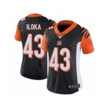 Women's Nike Cincinnati Bengals #43 George Iloka Vapor Untouchable Limited Black Team Color NFL Jersey