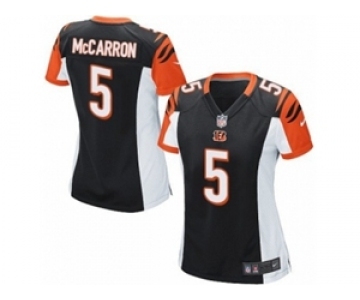 Women's Nike Cincinnati Bengals #5 AJ McCarron Game Black Team Color NFL Jersey