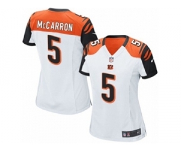 Women's Nike Cincinnati Bengals #5 AJ McCarron Game White NFL Jersey