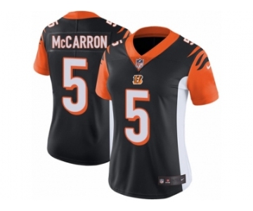Women's Nike Cincinnati Bengals #5 AJ McCarron Vapor Untouchable Limited Black Team Color NFL Jersey