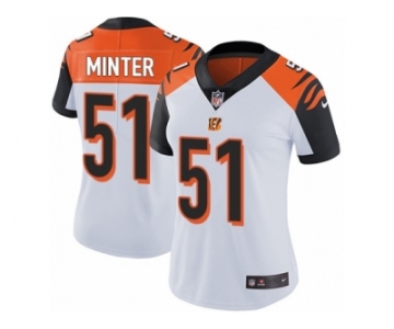Women's Nike Cincinnati Bengals #51 Kevin Minter Vapor Untouchable Limited White NFL Jersey