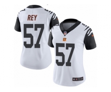 Women's Nike Cincinnati Bengals #57 Vincent Rey Limited White Rush NFL Jersey