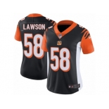 Women's Nike Cincinnati Bengals #58 Carl Lawson Vapor Untouchable Limited Black Team Color NFL Jersey