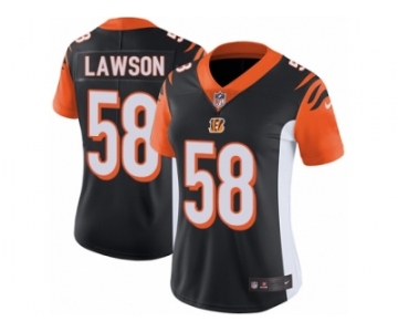 Women's Nike Cincinnati Bengals #58 Carl Lawson Vapor Untouchable Limited Black Team Color NFL Jersey