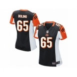 Women's Nike Cincinnati Bengals #65 Clint Boling Game Black Team Color NFL Jersey