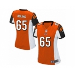 Women's Nike Cincinnati Bengals #65 Clint Boling Game Orange Alternate NFL Jersey