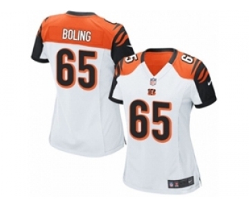 Women's Nike Cincinnati Bengals #65 Clint Boling Game White NFL Jersey