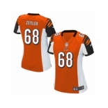 Women's Nike Cincinnati Bengals #68 Kevin Zeitler Game Orange Alternate NFL Jersey