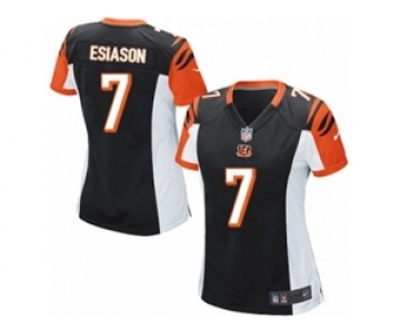 Women's Nike Cincinnati Bengals #7 Boomer Esiason Game Black Team Color NFL Jersey