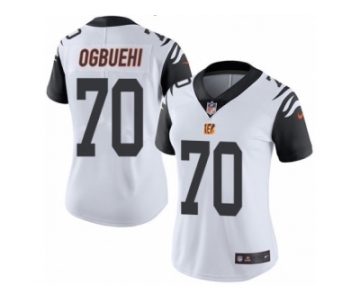 Women's Nike Cincinnati Bengals #70 Cedric Ogbuehi Limited White Rush NFL Jersey