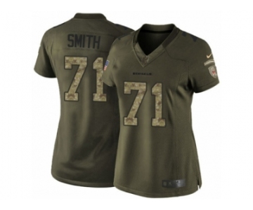 Women's Nike Cincinnati Bengals #71 Andre Smith Limited Green Salute to Service NFL Jersey