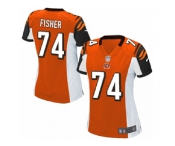 Women's Nike Cincinnati Bengals #74 Jake Fisher Game Orange Alternate NFL Jersey