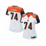 Women's Nike Cincinnati Bengals #74 Jake Fisher Game White NFL Jersey