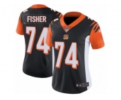 Women's Nike Cincinnati Bengals #74 Jake Fisher Vapor Untouchable Limited Black Team Color NFL Jersey