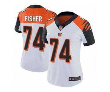 Women's Nike Cincinnati Bengals #74 Jake Fisher Vapor Untouchable Limited White NFL Jersey