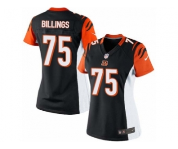 Women's Nike Cincinnati Bengals #75 Andrew Billings Limited Black Team Color NFL Jersey