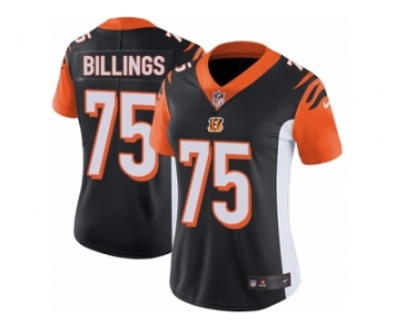 Women's Nike Cincinnati Bengals #75 Andrew Billings Vapor Untouchable Limited Black Team Color NFL Jersey