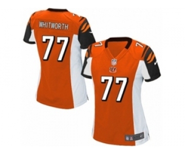 Women's Nike Cincinnati Bengals #77 Andrew Whitworth Game Orange Alternate NFL Jersey