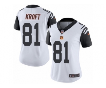 Women's Nike Cincinnati Bengals #81 Tyler Kroft Limited White Rush NFL Jersey