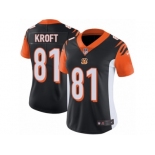 Women's Nike Cincinnati Bengals #81 Tyler Kroft Vapor Untouchable Limited Black Team Color NFL Jersey