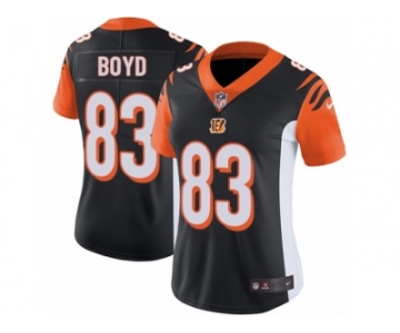 Women's Nike Cincinnati Bengals #83 Tyler Boyd Vapor Untouchable Limited Black Team Color NFL Jersey