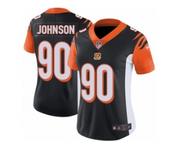 Women's Nike Cincinnati Bengals #90 Michael Johnson Vapor Untouchable Limited Black Team Color NFL Jersey