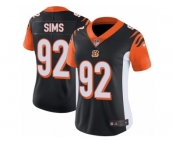 Women's Nike Cincinnati Bengals #92 Pat Sims Vapor Untouchable Limited Black Team Color NFL Jersey